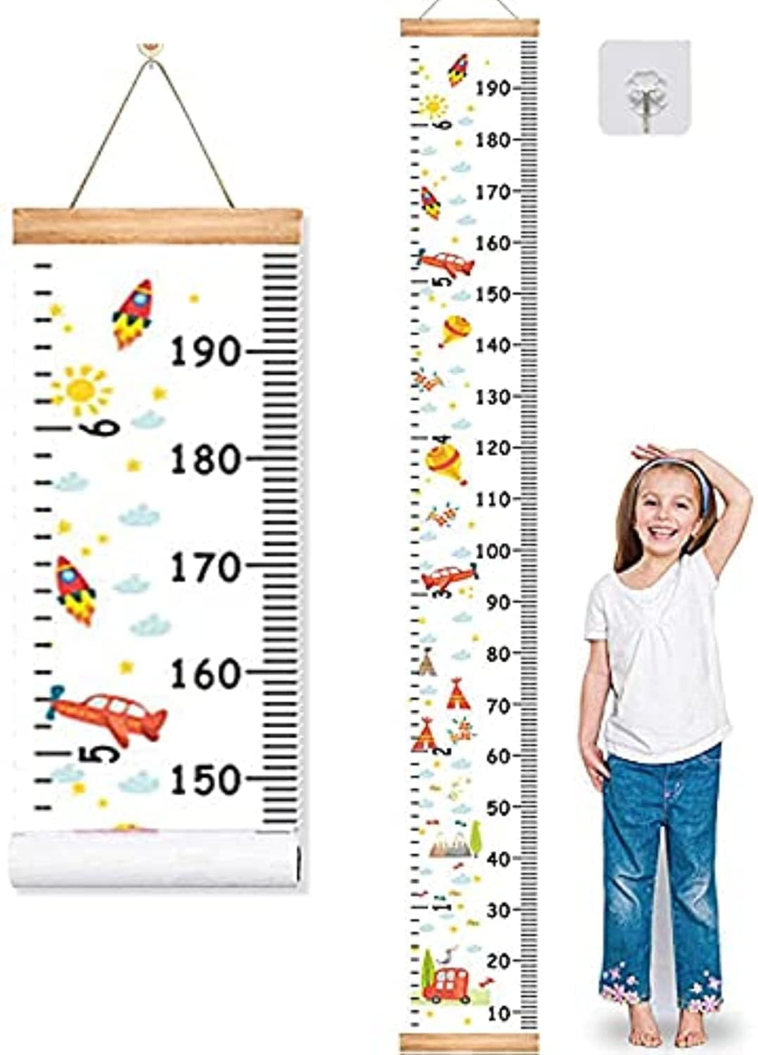 Khazna Children's Growth Altimeter, Wall Ornament, Movable Growth Altimeter