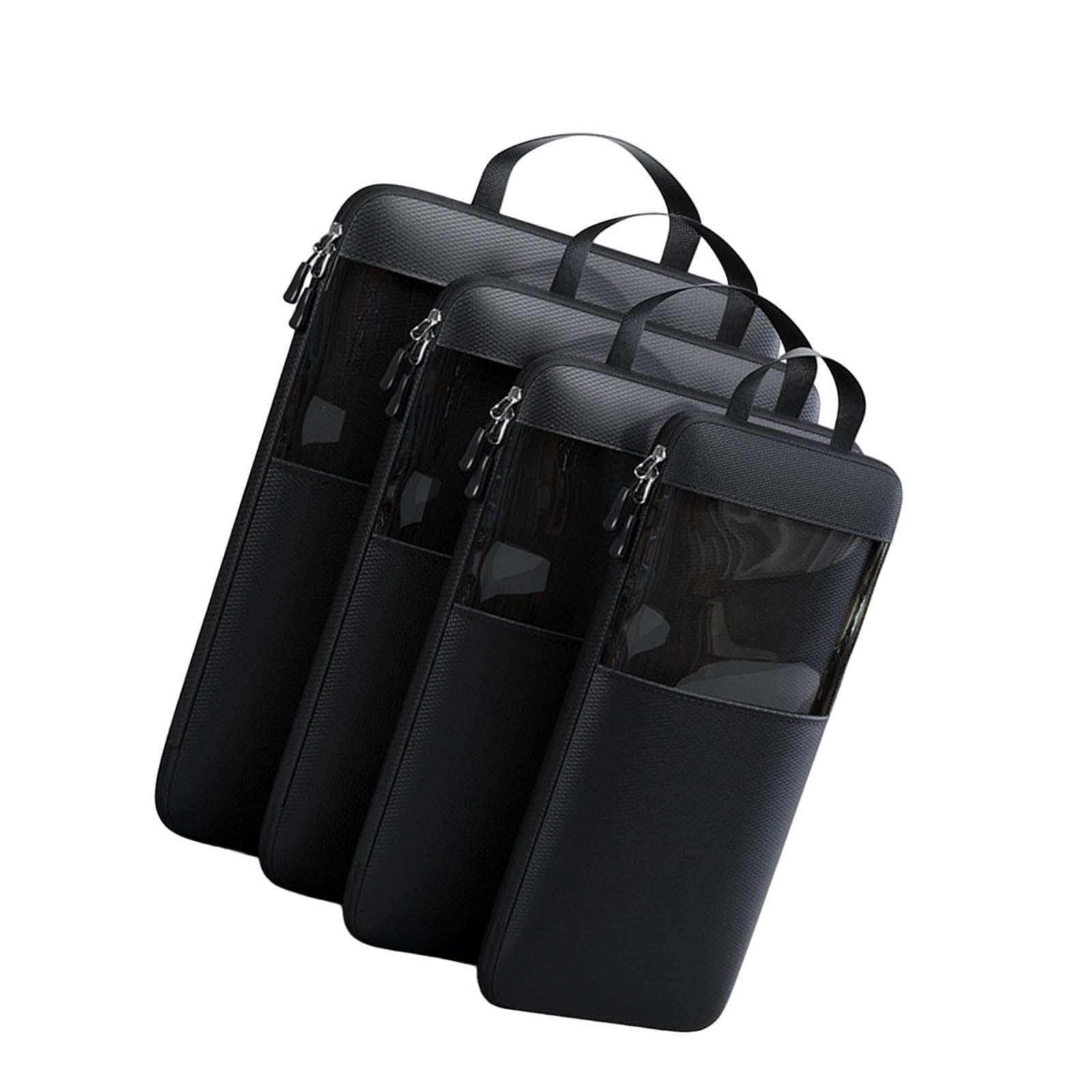 carotoe 4Pcs Luggage Organizers Portable Travel Compression Bag Compression Packing Cubes Set for Backpacks and Suitcases Space Saving Bags