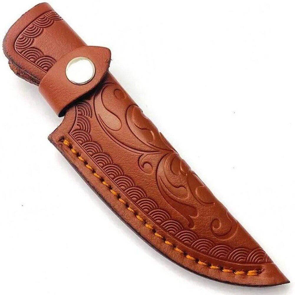 Luxylei Pu Leather Knife Cover Knife Sheath Chef Knife Guard Portable Camp Outdoor Knife Tool Knives Leather Holder with Snap Closure
