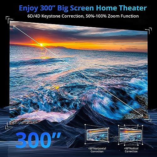 Image of WZATCO Alpha 2 (Upgraded) Native 1080P Full HD 4K HDR | 840 ANSI, Auto (Focus + 6D Keystone) | Android 9, Certified Dolby, WiFi 6, BT 5.1 | Projector for Home, Outdoor, Office