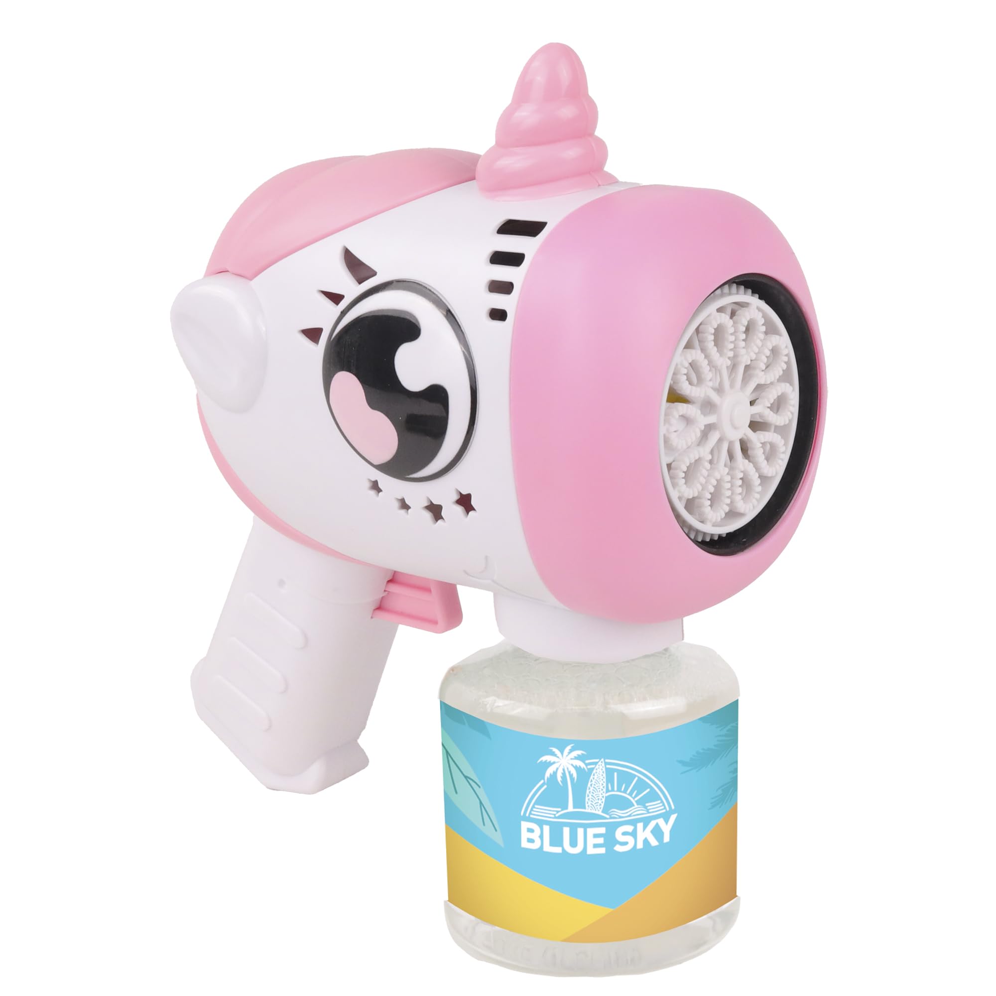 ANTEVIA - Pistolet à Bulles Enfant + Lumière LED + Bouteille Savon 60ml | Couleur ALÉATOIRE | Lanceur Automatique (Bubble Gun