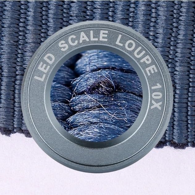 VIDI 10X Full Metal Glass LED Scale Loupe Charging Lens Magnifier Jewelry