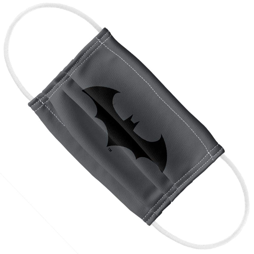 Popfunk Batman Kids Hush Logo 1-Ply Reusable Face Mask Covering with Adjustable Nose Wire