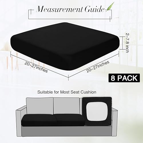 Miniatura 2 de Newwiee Juego de 12 fundas de cojín de repuesto para patio, exteriores, impermeables, elásticas, lavables, individuales, protectores de muebles para