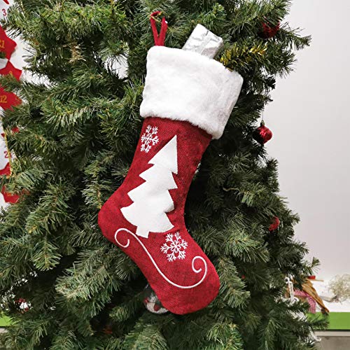 image for SupMLC Christmas Stockings, 2 Pcs 18 inches Christmas Stockings, Burla