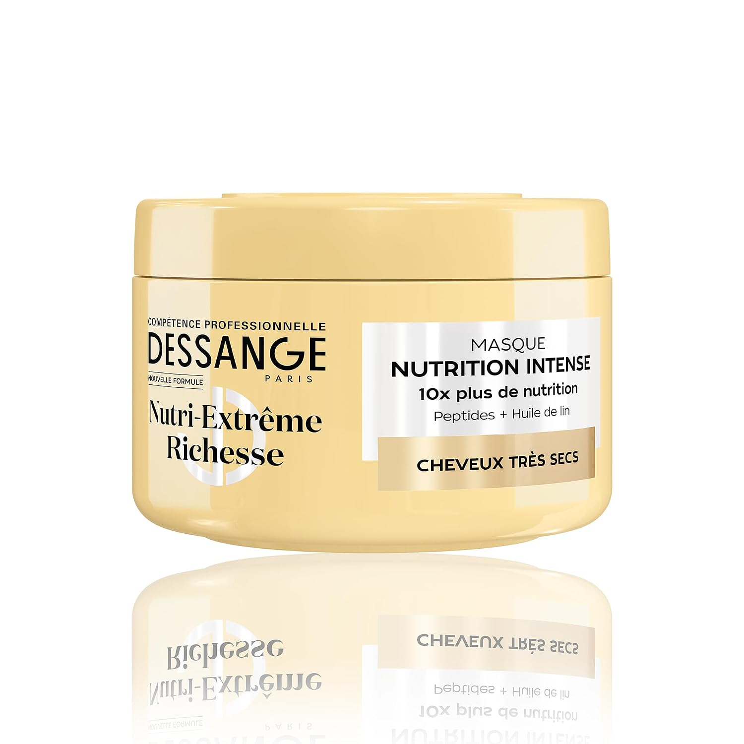 DESSANGE - Nutri-Extreme Rich Intense Nutrition Hair Mask - Formula Enriched With Peptides & Linseed Oil - Softness & Radiance - Very Dry Hair - 280 ml