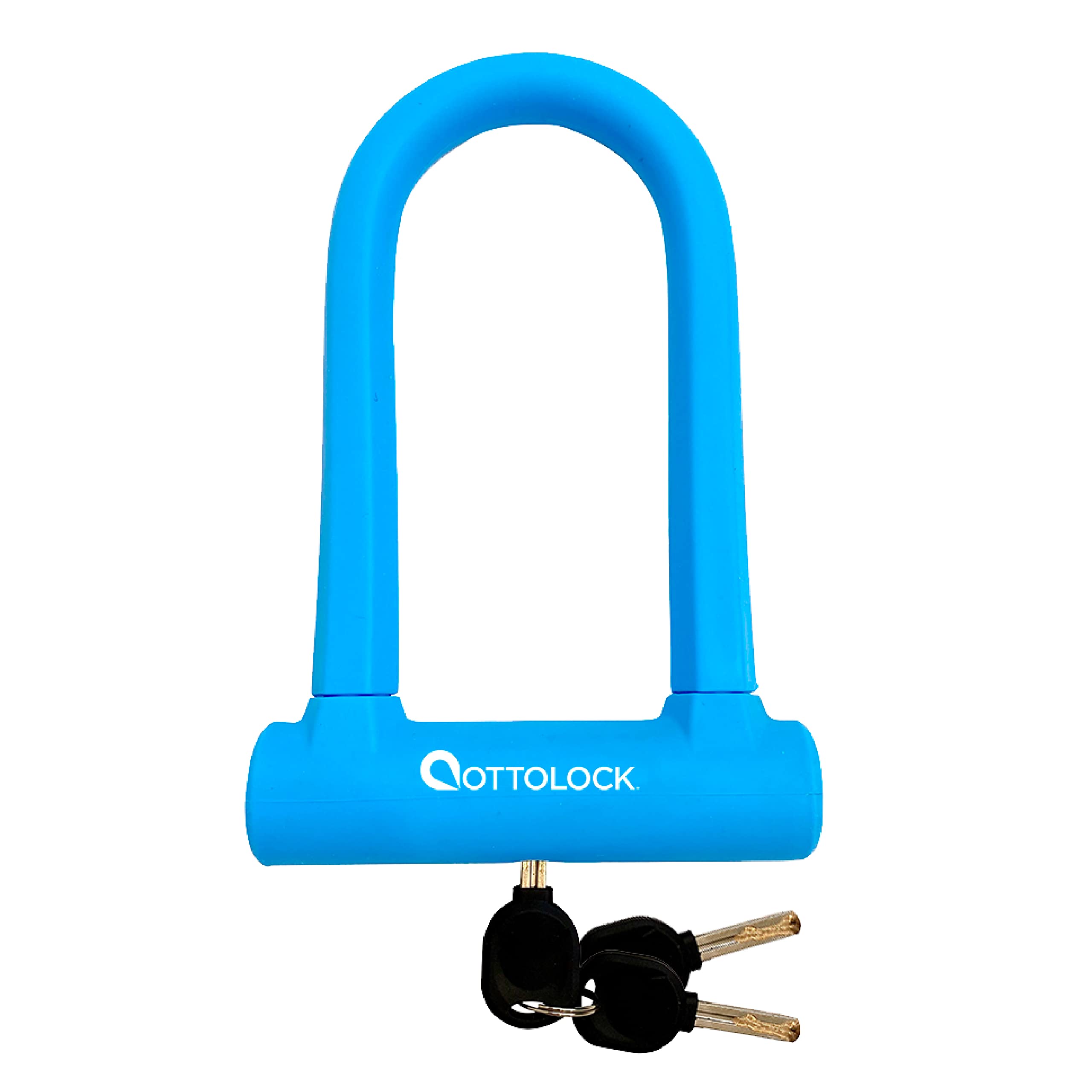 Sidekick Compact U-Lock | Lightweight Silicone-Coated Bike Lock (Blue)