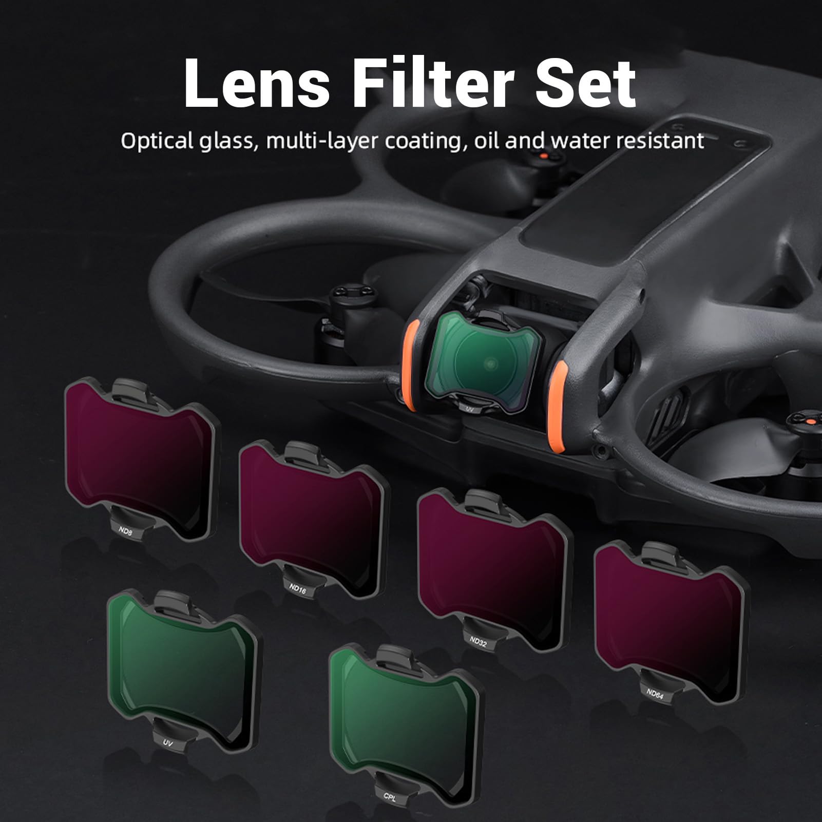 Avata 2 Drone Filters Kit UV CPL ND, Filtri UV e Polarizzatore a Scatto e Filtri a densità Neutra Filtri per Lenti Drone, per Accessori Drone Avata 2 (filtro UV CPL ND8 ND16 ND32
