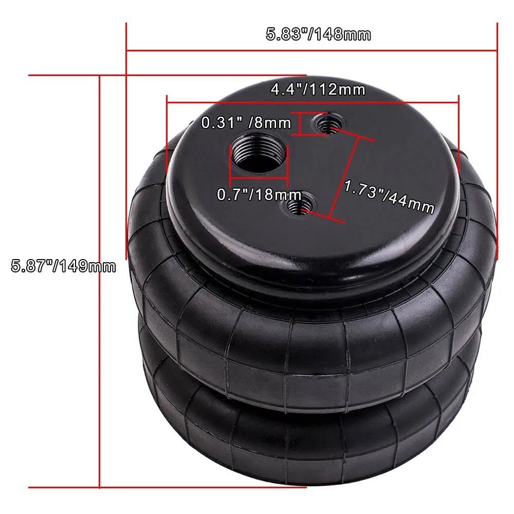 Luftfeder-Dämpferbein für D2500 7.25KN