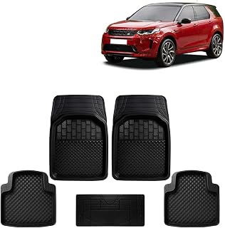 KINGSWAY Accessories Premium 5 Pcs PVC Car Floor Mat Compatible with Land Rover Discovery Sport Year 2020 Onwards, Waterproof, Anti Slip, All Weather Protection, Easy to Clean Car Foot Mats, Black 3G
