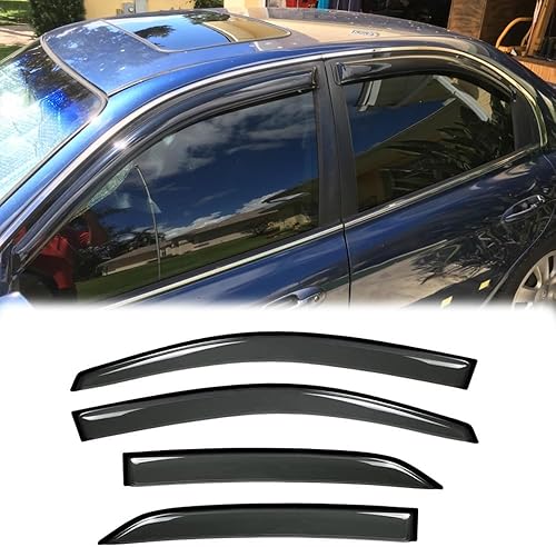 Miniatura 3 de Puermto Deflector de viento para ventana lateral impermeable 94361, 4 piezas de repuesto protector contra la lluvia, visera de ventana para Hyundai