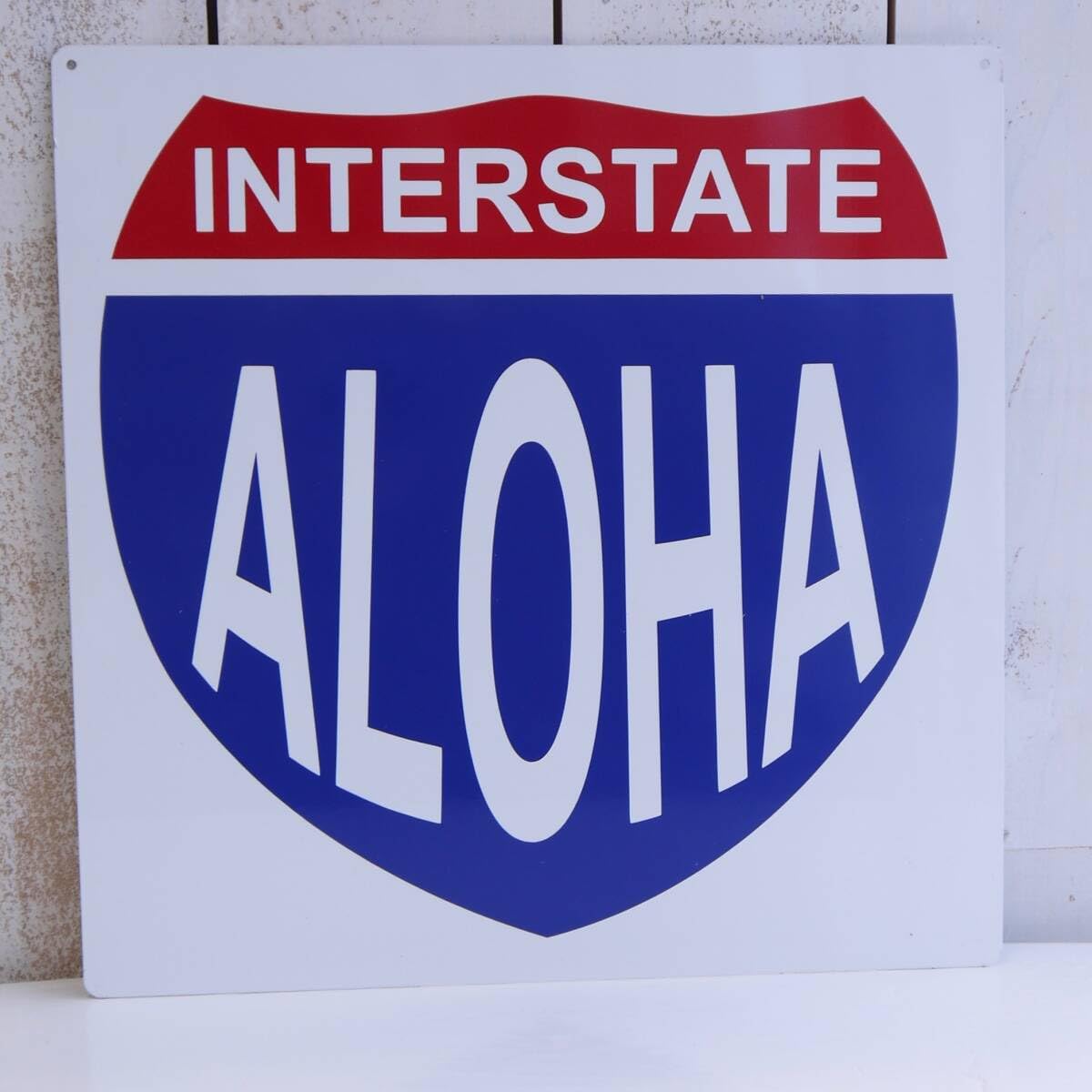 Amazon.co.jp: ハワイ ハワイ 看板 INTERSTATE ALOHA ホワイト ハワイ