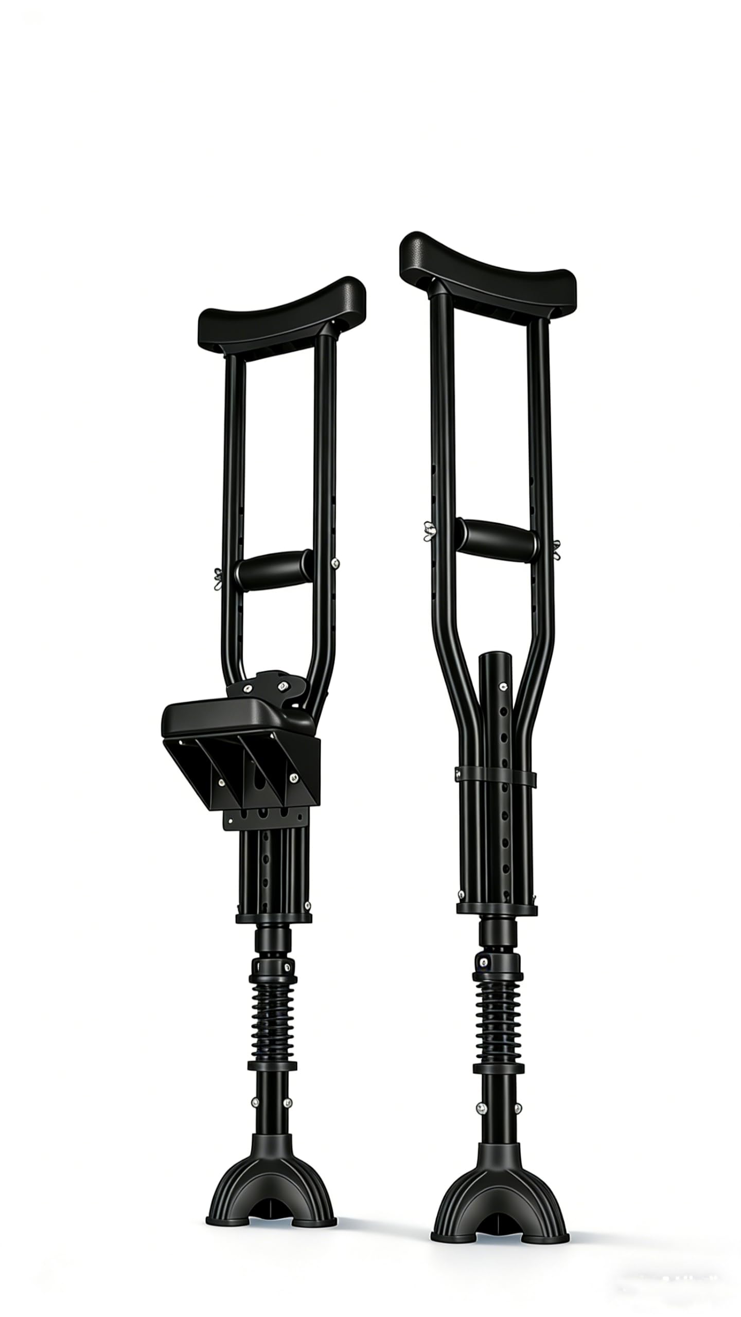 Muleta ergonómica para la rodilla. Ayuda de movilidad ligera para lesiones de una sola pierna con rodilleras de seguridad