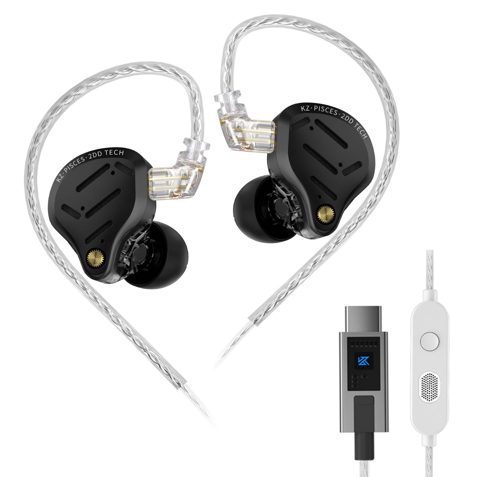 Amazon.com: KZ Pisces USB C Headphones, Dual Dynamic Driver in-Ear