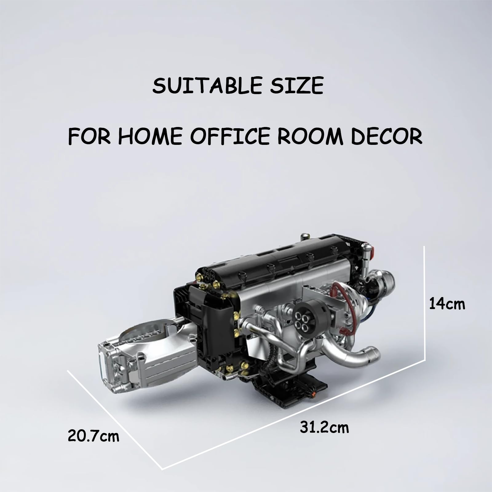 Technik Inline-6 - Giocattolo per la costruzione del motore per adulti, super motore per auto che funziona in mattoni con motore, modello classico 2JZ-GTE, progetti fai da te, hobby