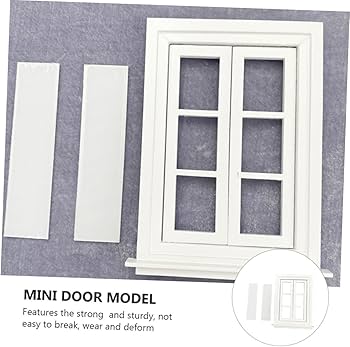 Amazon.co.jp: GARVALON 1個 二重に開いた白い格子窓 両開き窓モデル