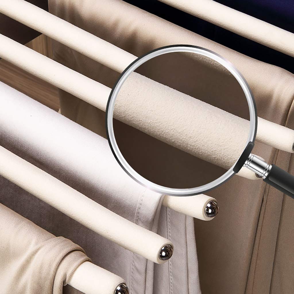 Armadio Push-Pull Portapantaloni da 18 Pantaloni, Guida Scorrevole per Riporre Sciarpe Estraibili, Portaoggetti per Armadietto Profondità 47Cm Larghezza 64Cm/Bianco