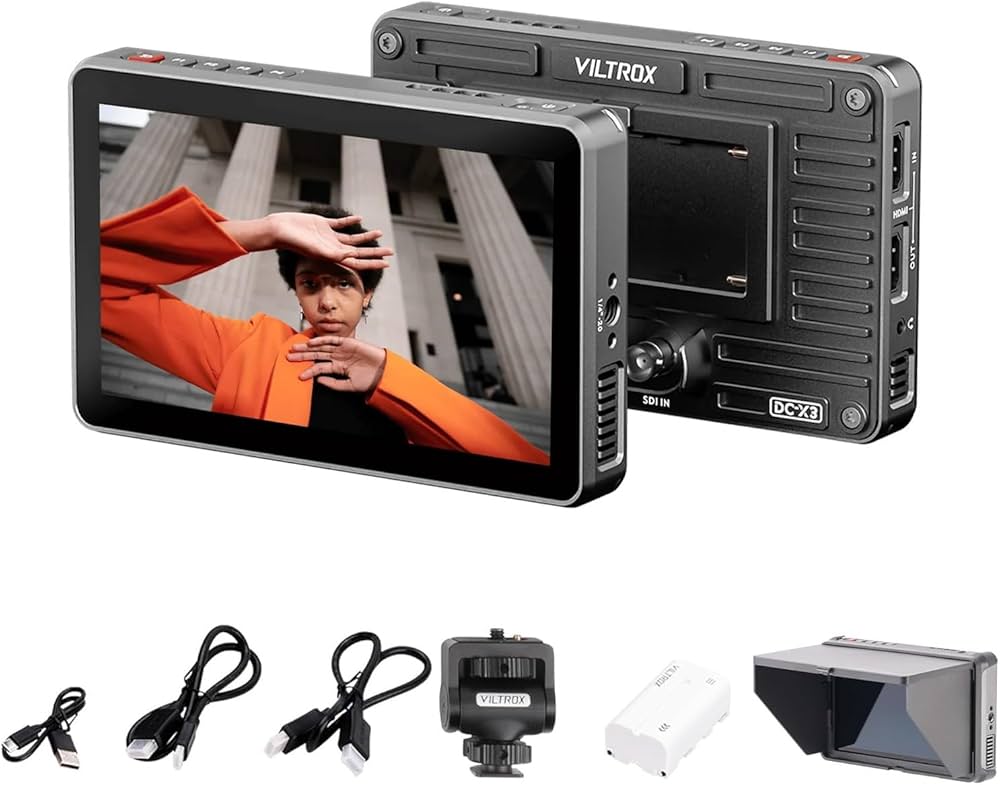 VILTROX DC-X3 6インチ4Kフィールドモニター & 別売りバッテリー Amazon | VILTROX DC-X3 6インチ 超高輝度 2000Nits タッチスクリーン