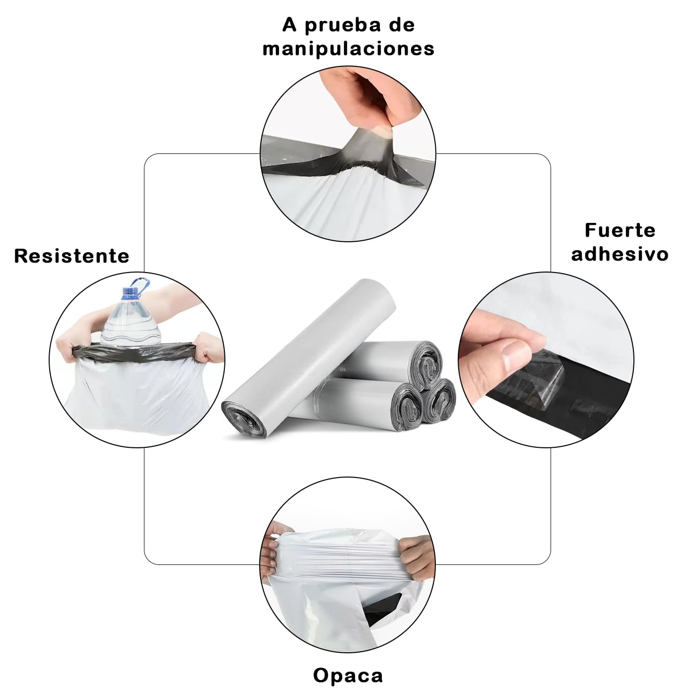 MERCURY TEXTIL- 100 Bolsas para Envios Paquetes,Sobres para Envios Embalaje,Autoadhesivas e Impermeables para el Envío de Ropa,regalos,Paquetería y Embalar. Resistentes y Opacas. (M 35x45CM 100PCS)