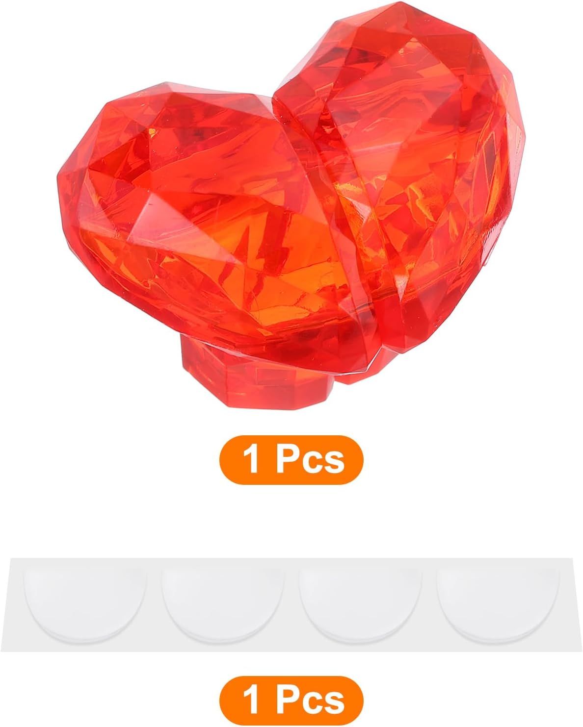2Pcs Toilet Tank Button toilet button pusher Love Heart Shaped Flushing Toilet Button Pusher Toilet Replacement Part for Women Long Nail Transparent Red