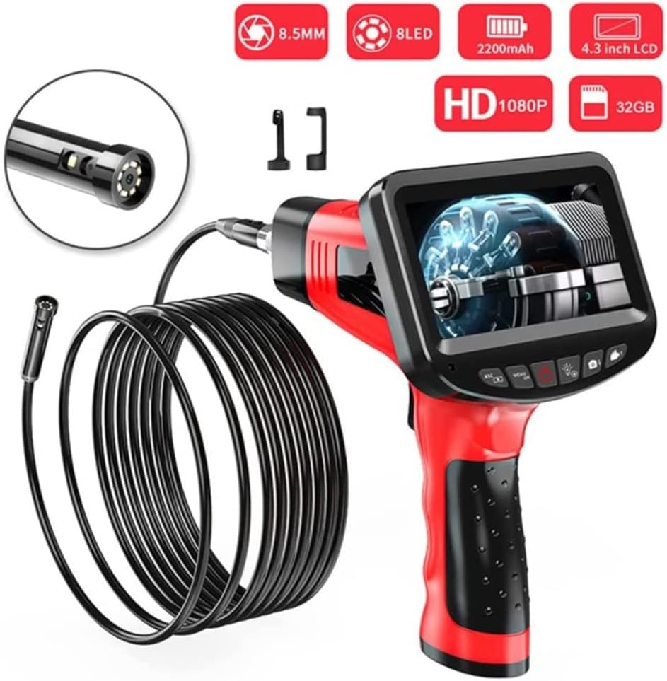 Inspection Cameras 8.5mm Dual Camera 25M Lengthened Construction Site Engineering Underwater Waterproof Camera Camera Video Recording Tool