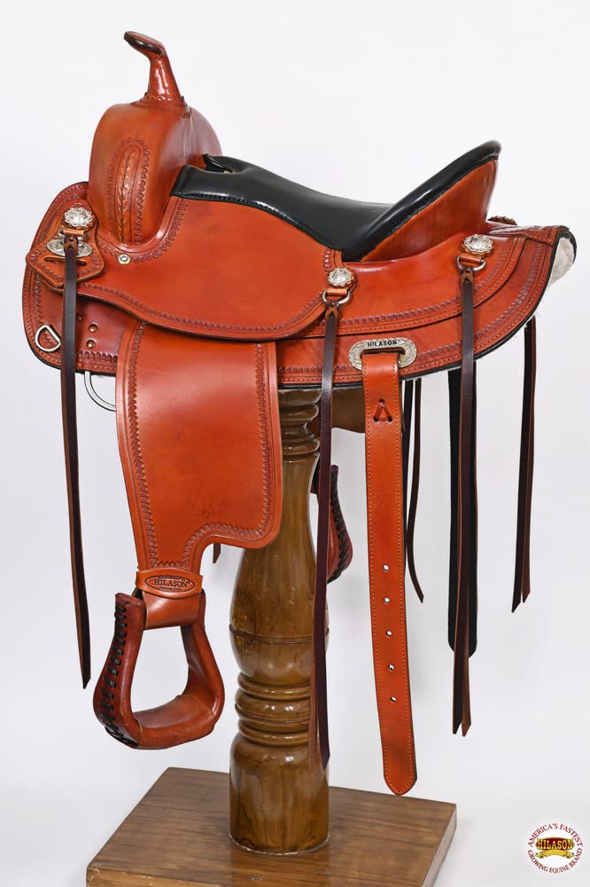 Brown Leather Bridle HILASON Western Horse Headstall – Genuine American Leather, Brown With Rhinestone, Adjustable For Training, Riding & Shows Genuine Leather Headstall