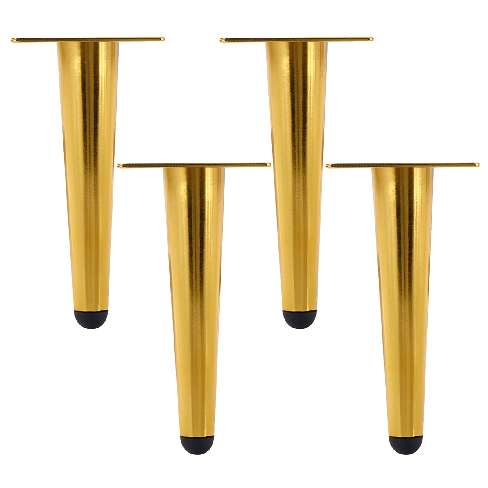 Nogi zamienne Niture, metalowe nogi stołowe DIY, stożkowe nóżki Niture z antypoślizgowymi gumowymi podkładkami, do szafki RTV, sofy, szafki łazienkowej, stolika kawowego, łóżka, biurka/Średn