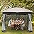 FAB BASED 10x12 Gazebo, Double Vent Canopy Gazebo for Outdoor with Privacy Netting, Easy Setup Patio Pavilion with Steel Frame Strong Legs for Lawn, Backyard, Deck (Ash Grey)