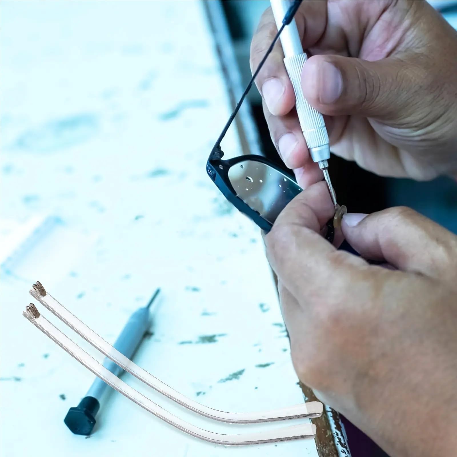 Patillas de repuesto for gafas, patillas universales, diseño ligero y aerodinámico, 1 par