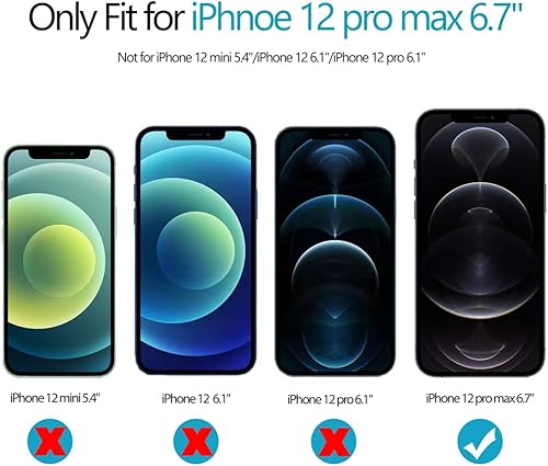 Miniatura 2 de Suoman Paquete de 3 protectores de lente de cámara para iPhone 12 Pro Max, vidrio templado 9H, no afecta las tomas nocturnas, cubierta protectora