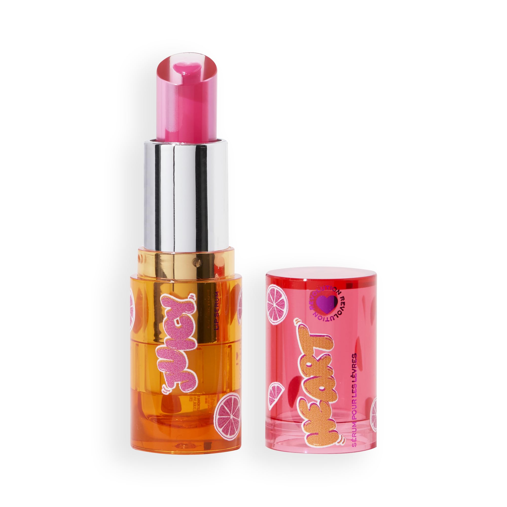 I Heart Revolution Juicy Heart Lip Serum, Siero Labbra Nutriente con Tocco di Colore, Grapefruit Pink, Vegano e Cruelty-Free, 2.5g