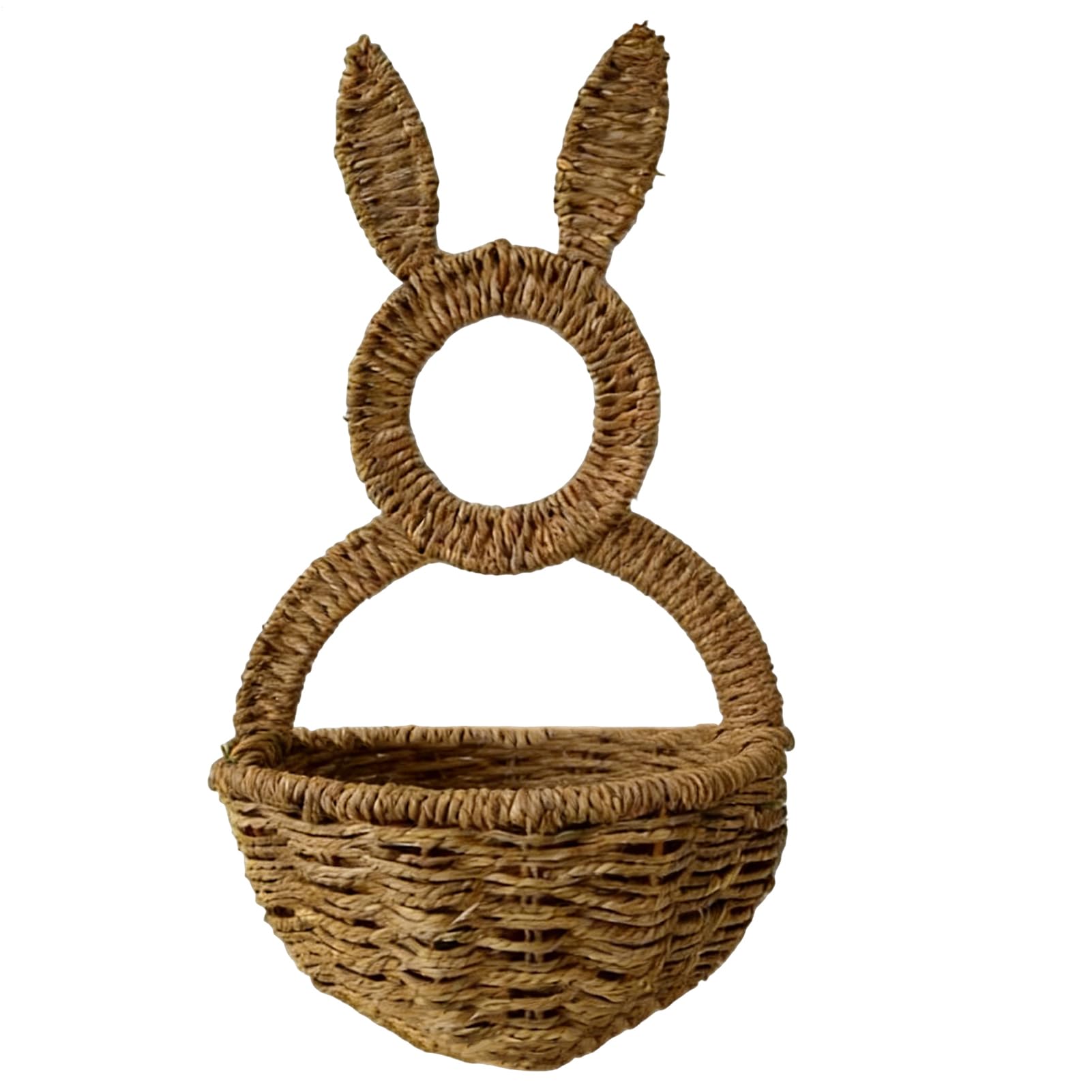 Cesta de conejo decorativa para colgar en el porche exterior y recibir invitados