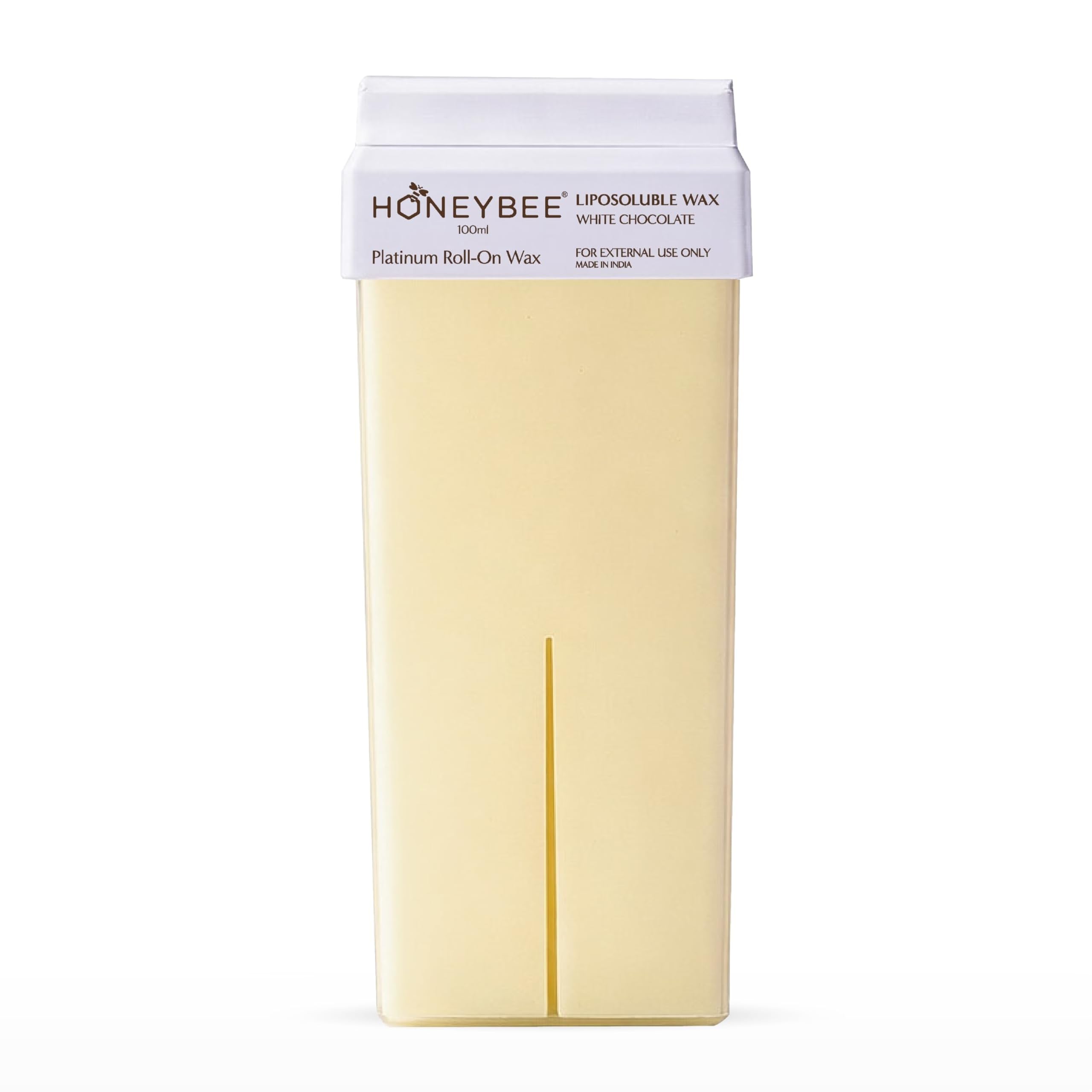 Honeybee White Chocolate Roll-On Liposoluble Wax Cartridge for Women | Creamy Sensitive Skin Wax for Full Body Hair Removal | Compatible with All Roll-On Wax Heaters (100ml)-image-37