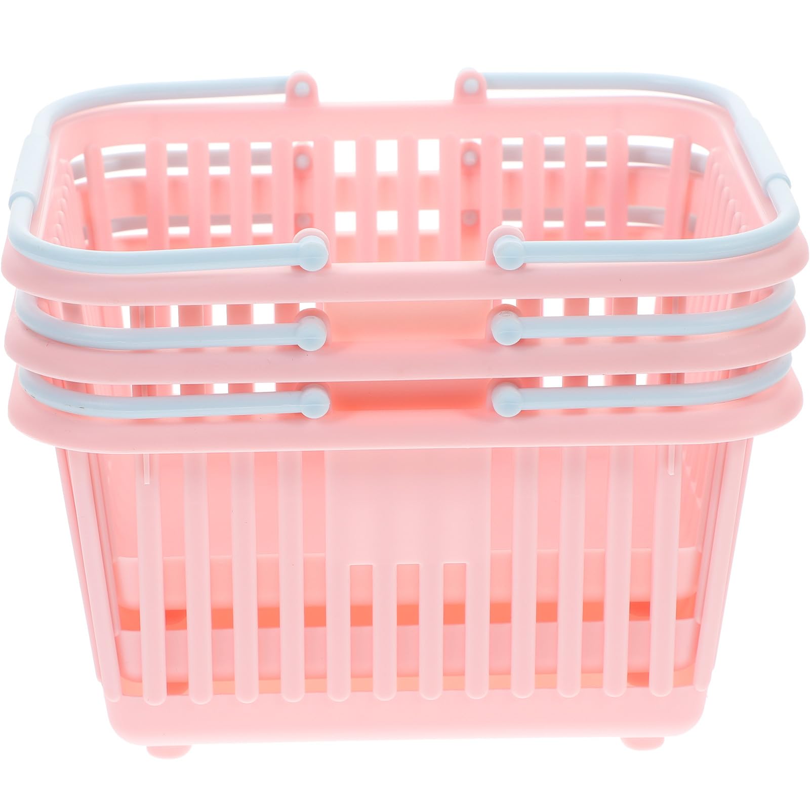 Almacenamiento ligero de plástico rosa Angoily 3 cestas pequeñas