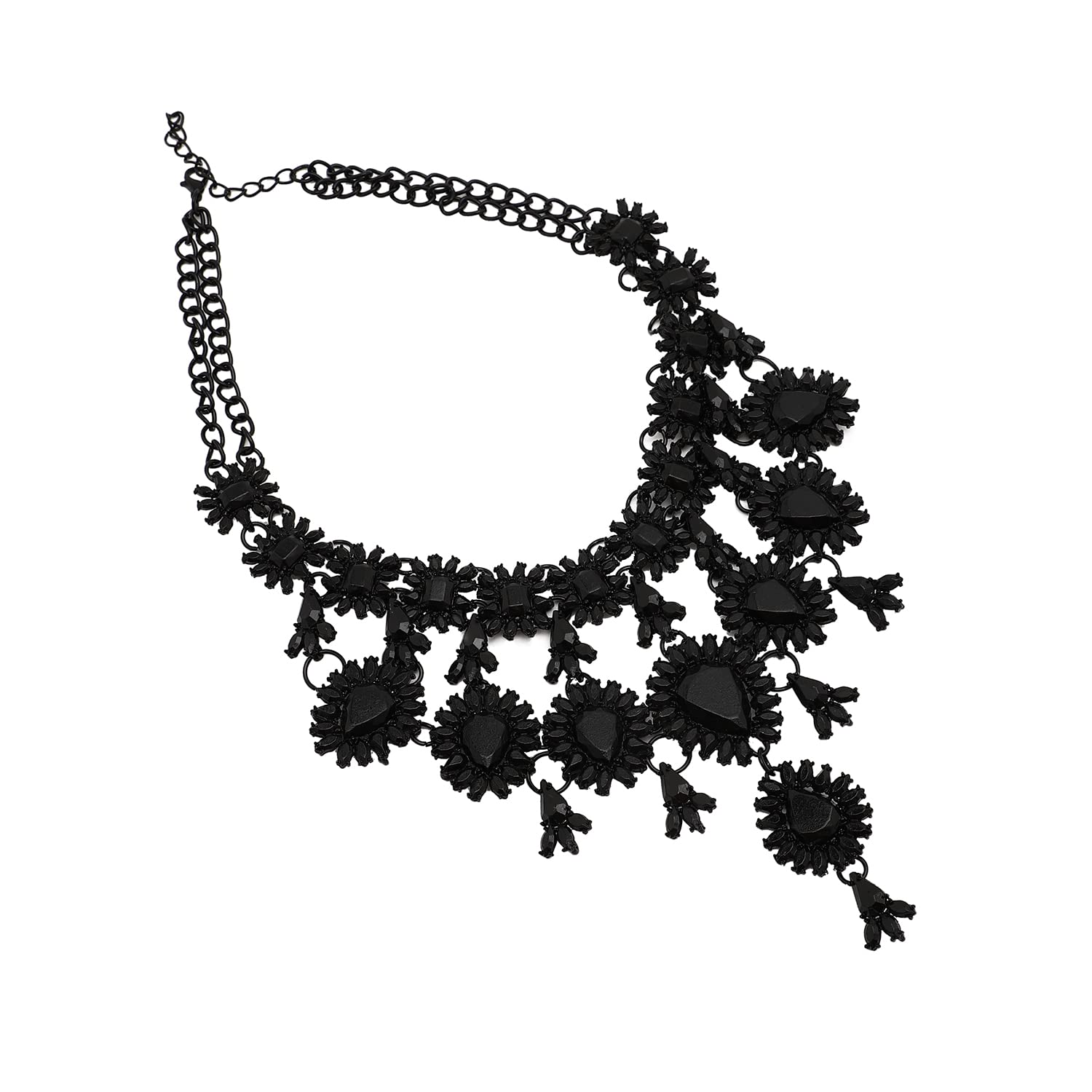 SOHI Gold Stones Choker Necklace for Women and Girls, Necklace with Chain detailing for women, Statement jewellery, Fashion Jewellery for women, Imitation, ladies (4267) (B0BRJPT79H) Amazon Price History, Amazon Price Tracker