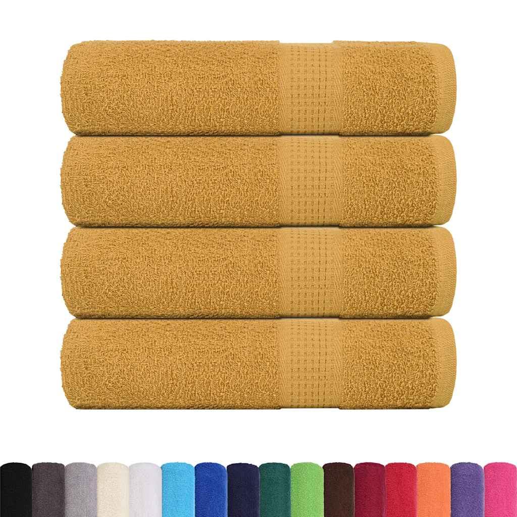 Asciugamani in spugna di cotone certificati Oeko-TEX, assorbenti con fascino, 4 pezzi, bianco, 15 x 21 cm, 360 g/m²