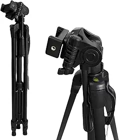 Tripe Universal 1,80M preto para Câmeras Fotográficas com suporte para celular