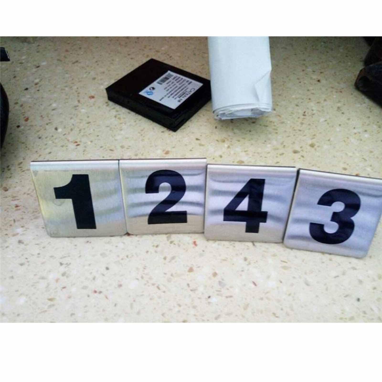 Stainless Steel Restaurant Table Number Sign