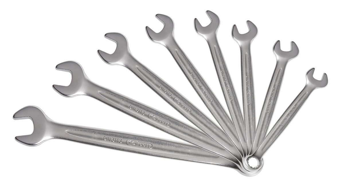 KS Tools 922.0047 Juego de 18 llaves combinadas métricas en caja | Kit de 18 llaves mixtas métricas, 6 a 24 mm, cromo vanadio