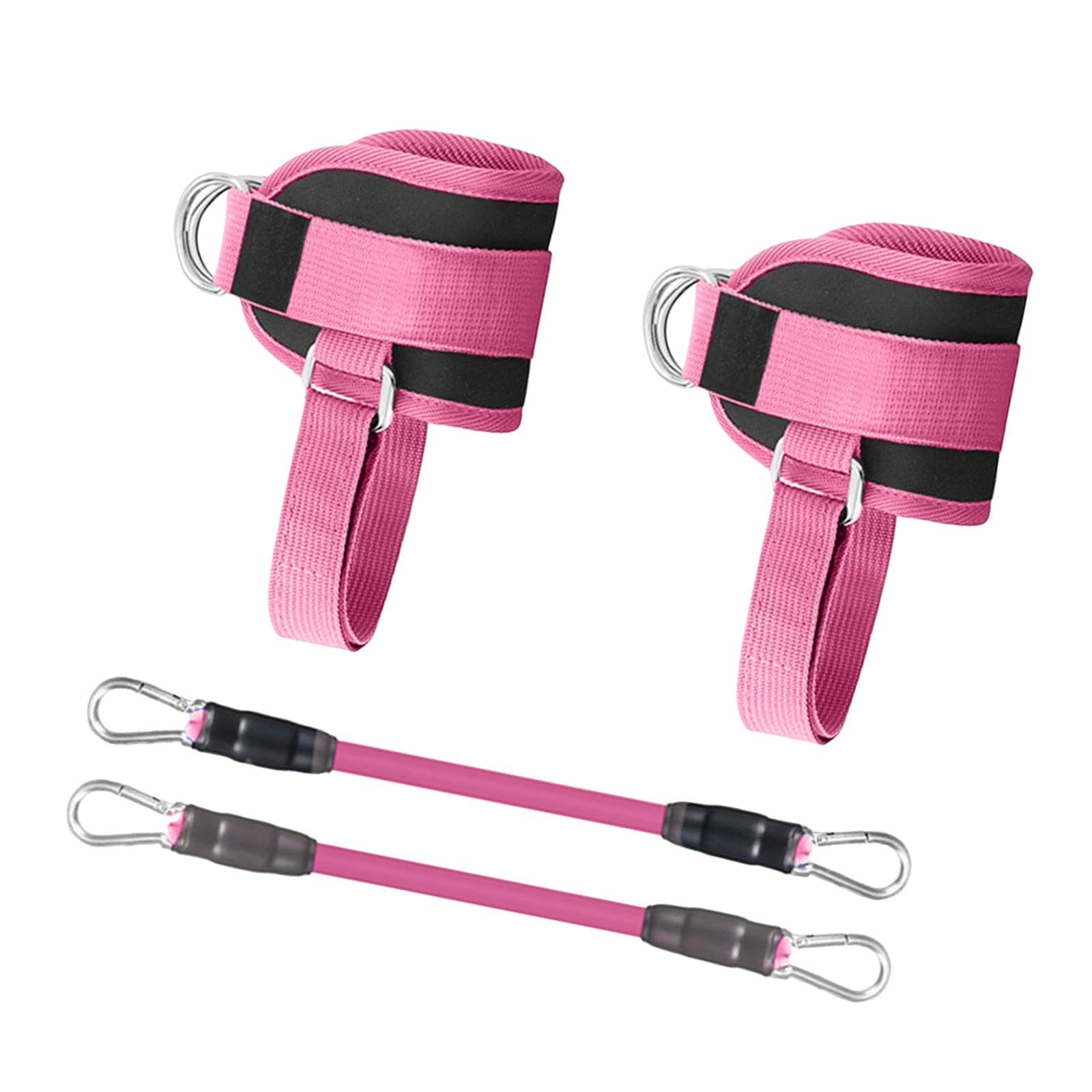 Club Bollywood®1 Pair Adjustable Ankle Straps Kit Accessory for Cable Machine Fitness Bands Pink|Sporting Goods|Fitness Running & Yoga|Strength Training|Home Gym Attachments-image-36