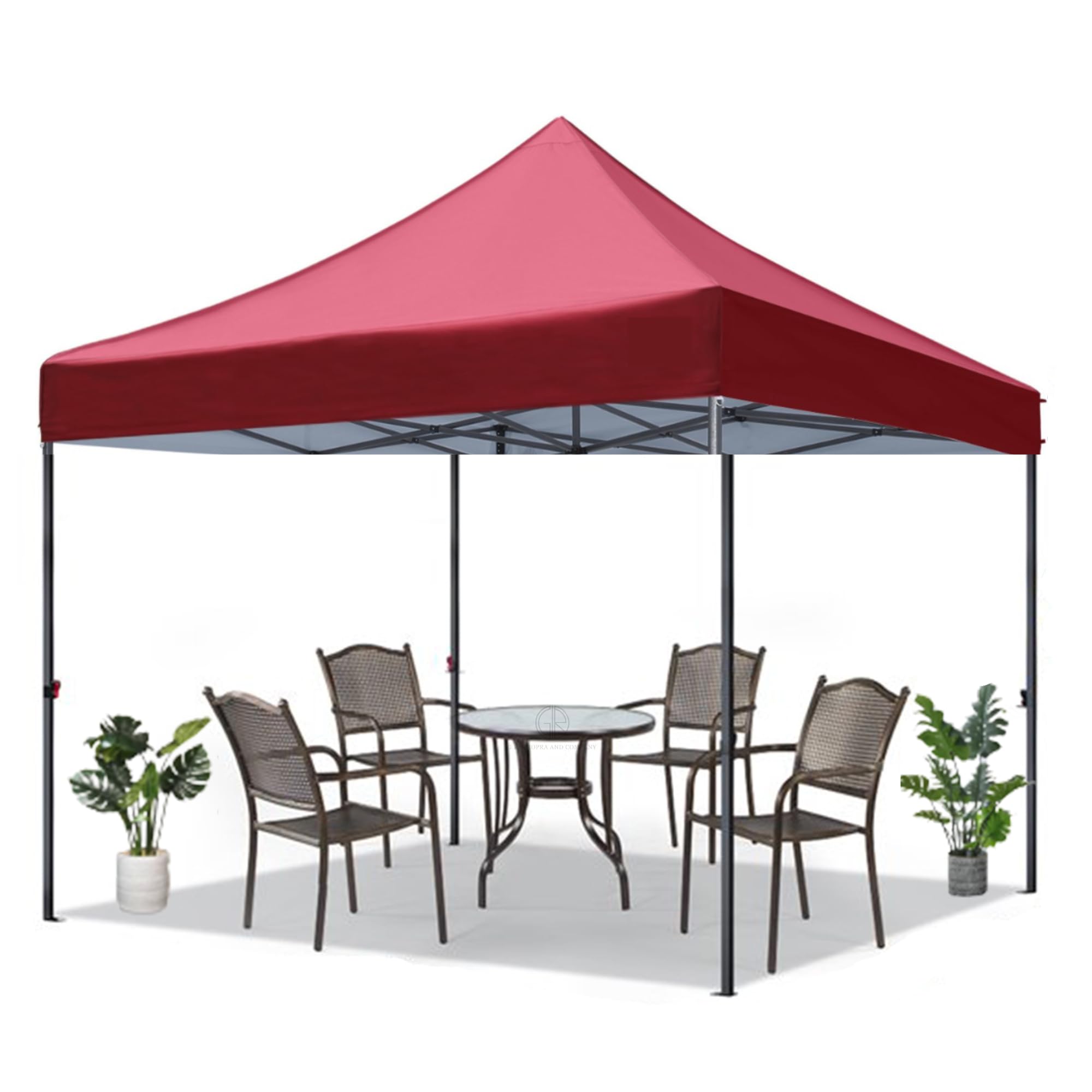 G.R CHOPRA AND COMPANY 10x10 ft Outdoor Tent, Instant Folding Tent Completely Waterproof Perfect for Outdoor Living- Garden Canopy Tent for Decoration, Party, Events