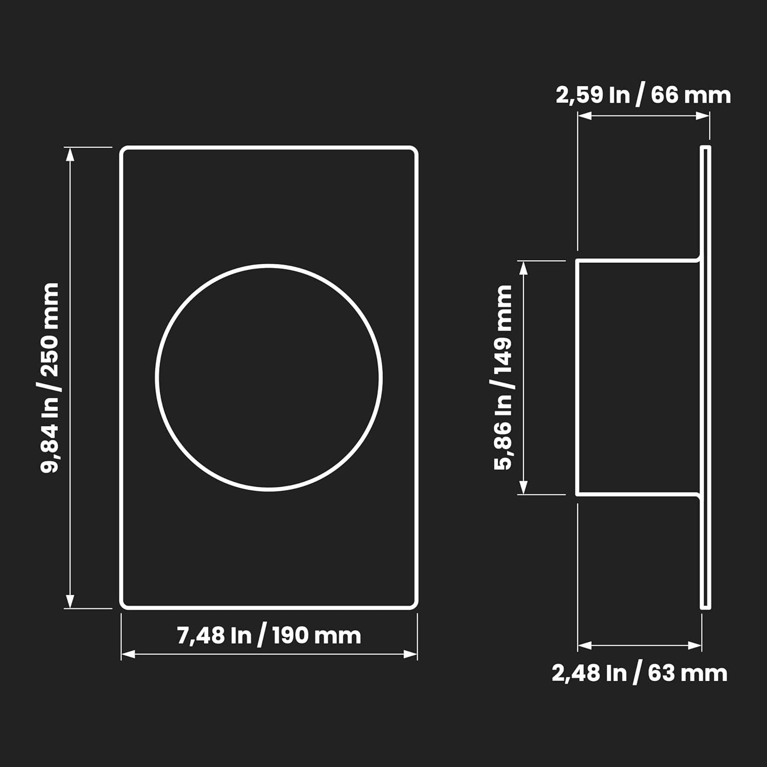 Repa Market 6" Inch Plastic Duct Connector Flange - Straight Pipe, PVC, Flexible Dryer Vent Hose Connection Plate - Heating, Cooling HVAC Ventilation System Fittings - Ducting Coupling Wall Joint
