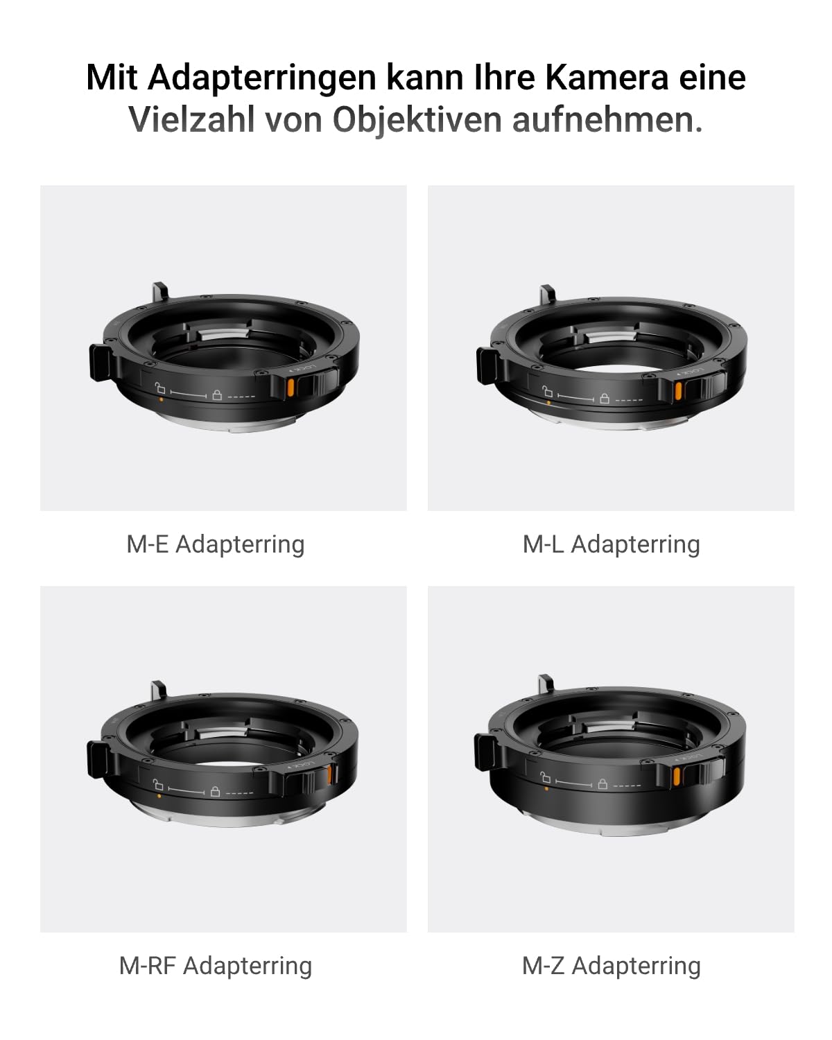 Thypoch Objektivadapter M-Mount auf Canon RF-Mount Kameras R1 R3 R5 R6 R7 R8 R10 RP R50 R50V R100 90D 200DII 1DX Mark III 5D Mark IV 6D Mark II