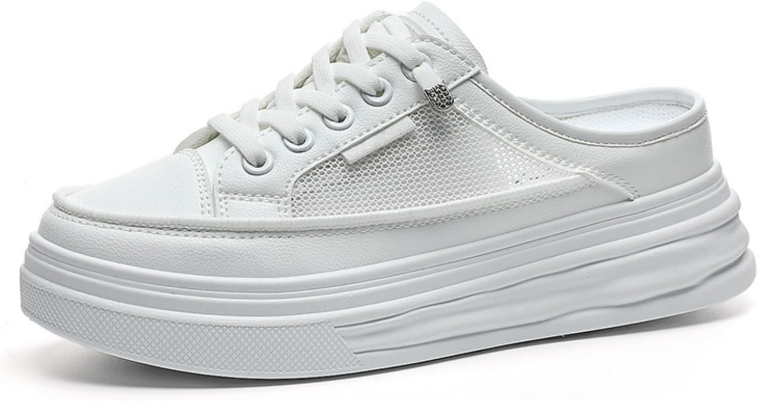Casual Canvas Clogs for Women Slip On - Backless Mules Breathable Fashion Sneakers Lightweight Comfort US 4.5-8.5