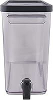 Vista 2 de 2-Gallon Slim Acrylic Fridge Beverage Dispenser Gray Glossy Design BPA-Free for Indoor/Outdoor Use