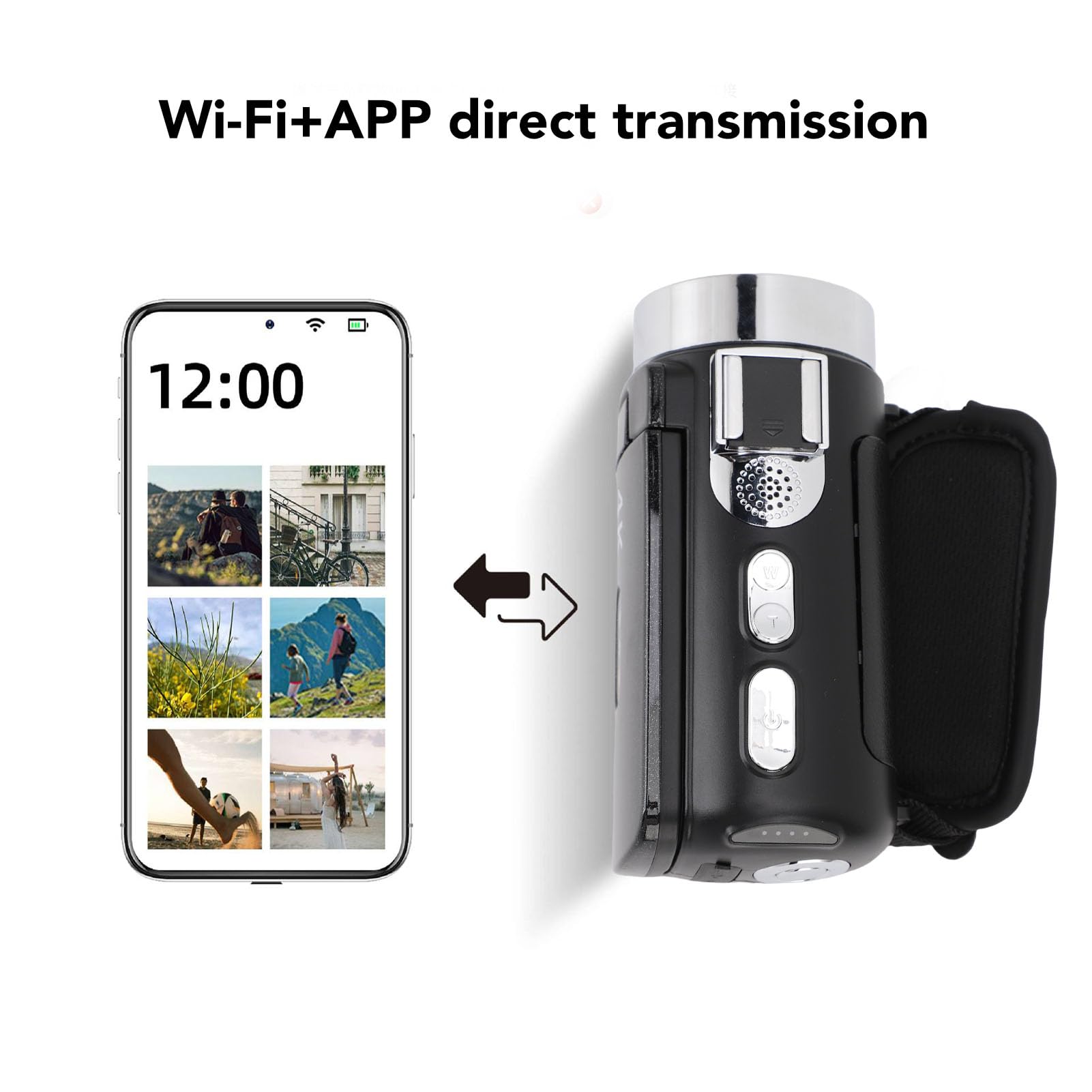Amazon | 4Kデジタルカメラ64MP Vlogカムコーダーフリップスクリーン