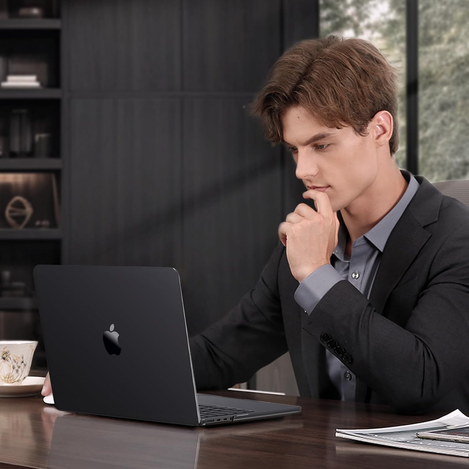 MOSISO Compatible with MacBook Pro 14 inch Case 2026 2025 2024 2023 2022 2021 M5 M4 M3 M2 M1 Pro/Max Chip, 3 in 1 Kit Seamlessly Closes Crack&Fingerprints-Resistant Hard Shell Case, Space Black Clear - Image 6