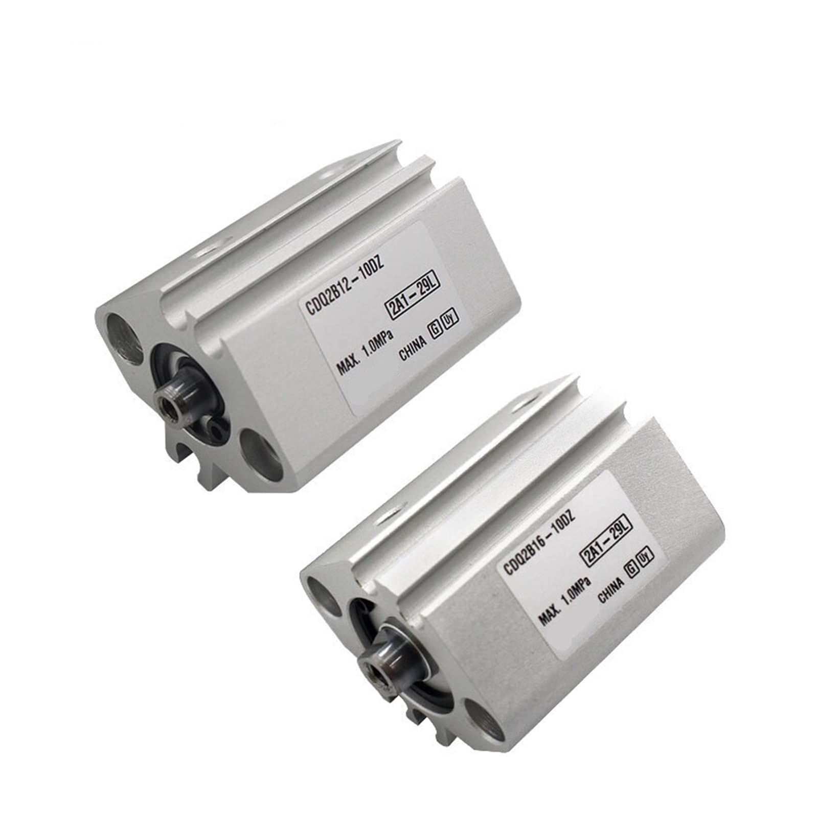 Vérin compact standard à double effet CDQ2B25 avec tige simple haute précision