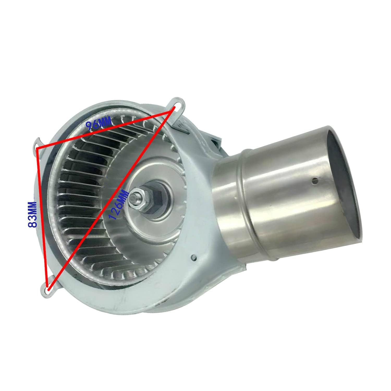 Radiallüfter 230v mit rückstauklappe gebläsemotor saugventilator zentrifugalventilator zentrifugallüfter lüfter ofen