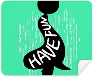 Black Seal Animal Outline Natural Cleaning Cloth Screen Cleaner 2pcs Suede Fabric